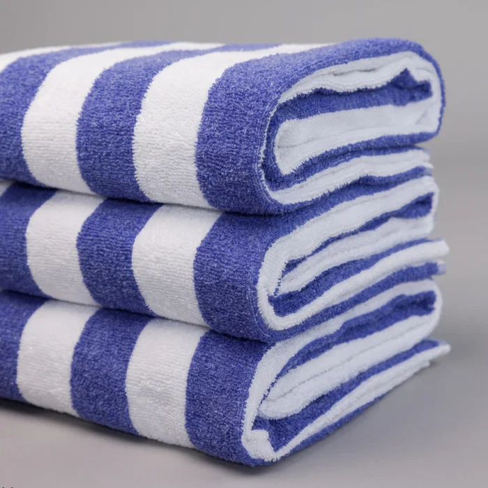 leisure pool towel - cobalt & white - image 3