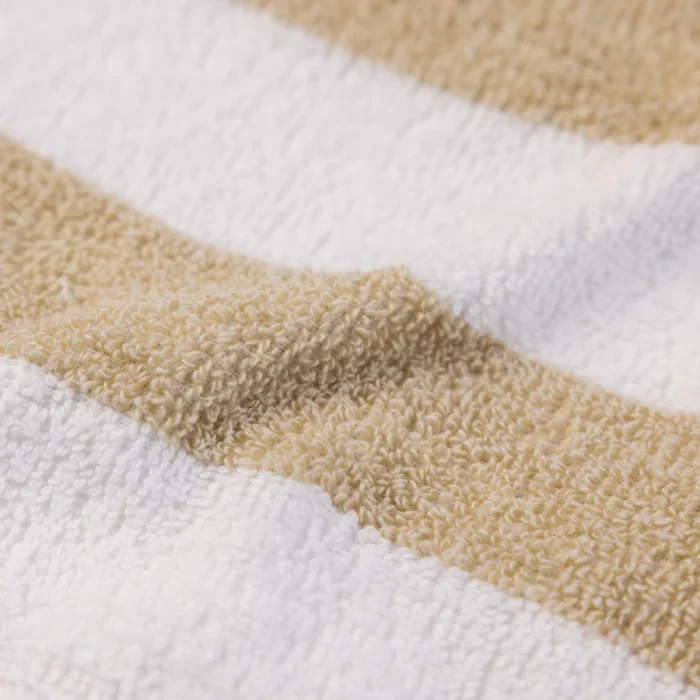 leisure pool towel - latte & white - image 2