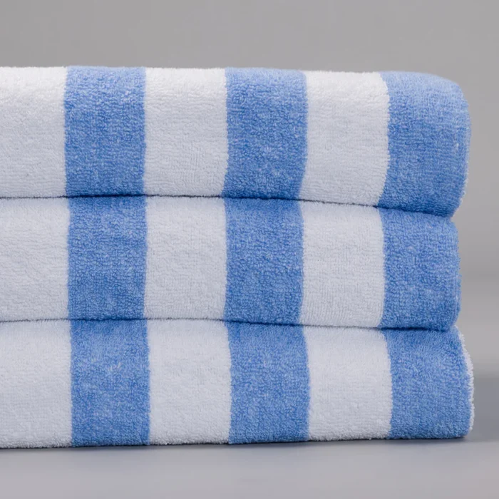 leisure pool towel - sky & white - image 3